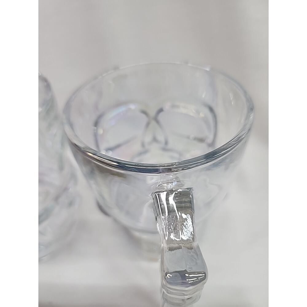 Luster Glass Skull Mugs Set Of 2 LargeCapacity No Cracks Or Chips Read Descript - Picture 7 of 15